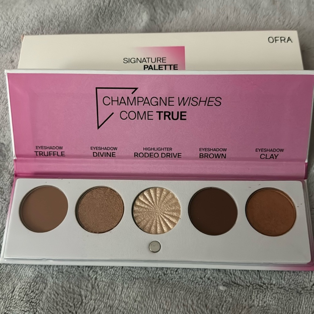 OFRA signature, palette lux eyeshadow and highlighter